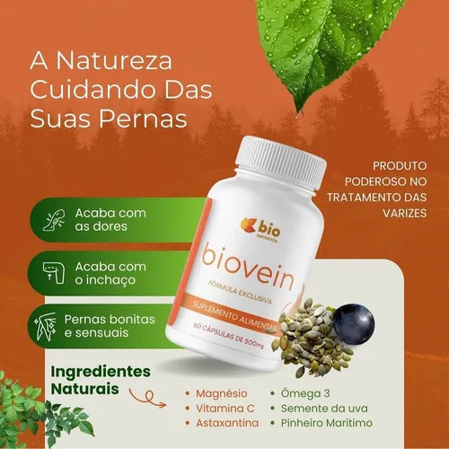Biovein - Kit com 4 Unidades - Tratamento Completo para Varizes e Pernas Cansadas