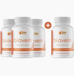 Biovein - Kit com 4 Unidades - Tratamento Completo para Varizes e Pernas Cansadas